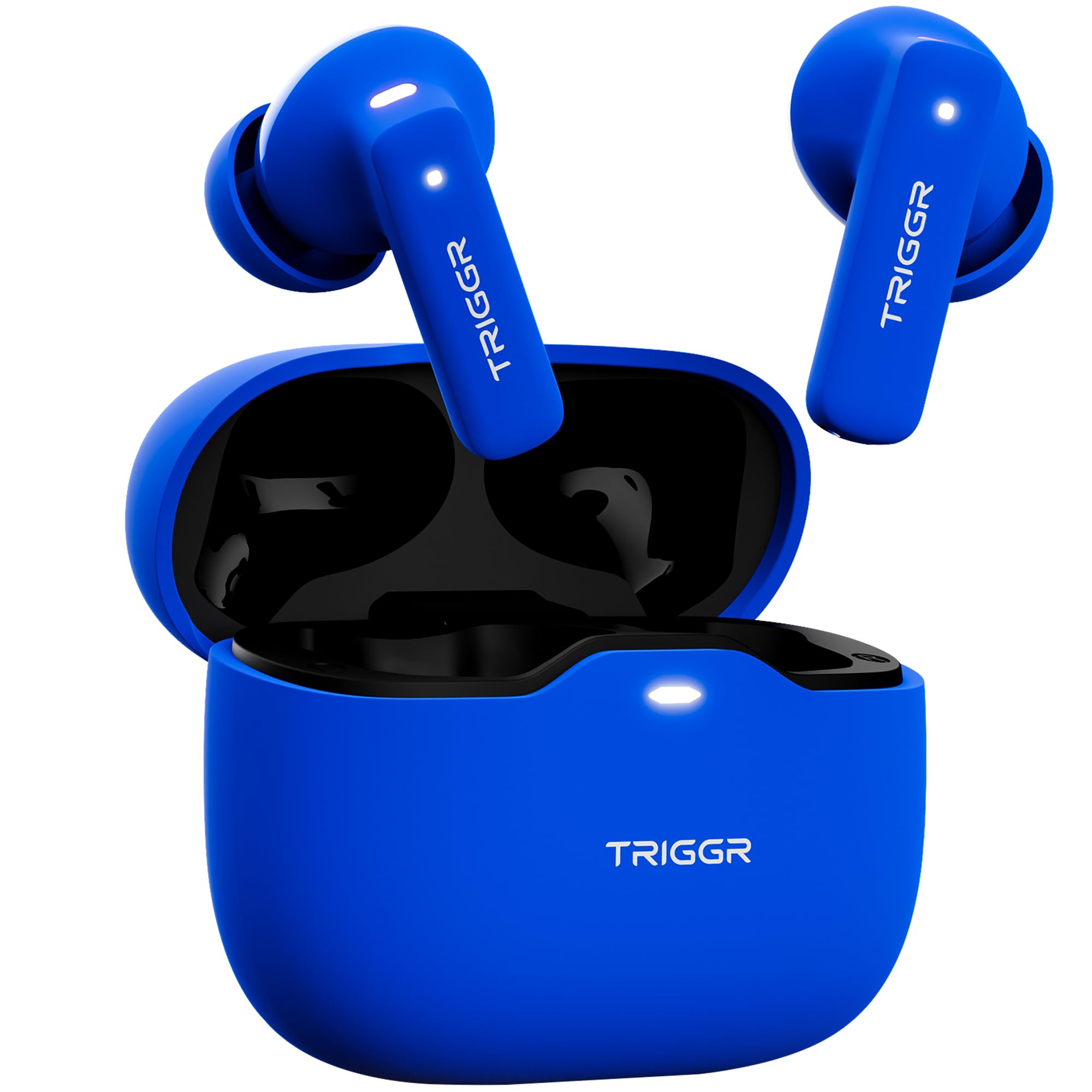 TRIGGR Apex S2 Truly Wireless Bluetooth in Ear Earbuds, Dual Pairing, 60H Battery, Rapid Pairing, Preset EQ, 4 Mic ENC, Premium Rubber Finish Earbuds TWS (Denim Noir)-image-7