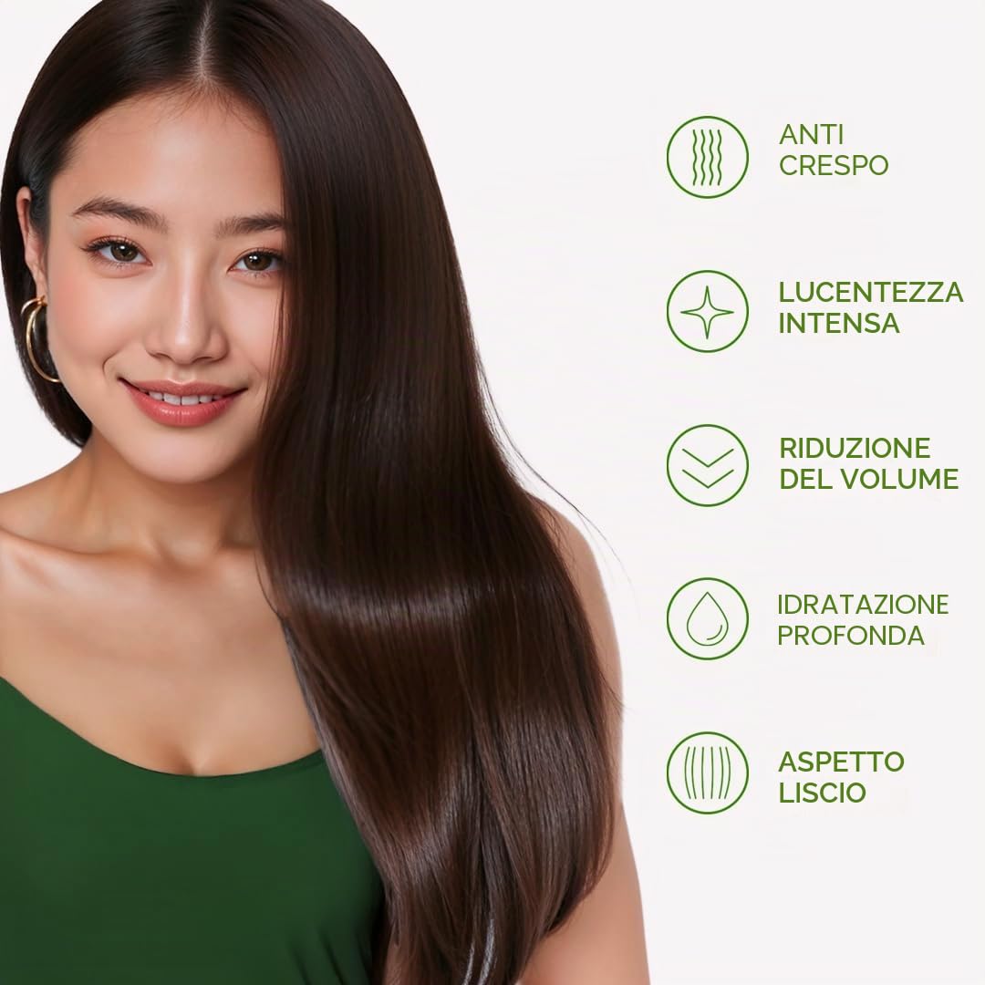 I Belli Capelli Ravenna Organic Hair B-tox, trattamento anti-crespo, senza formaldeide, lisciante per capelli, 35.2 oz / 1 kg | Formula delicata della linea · Odore basso · Idratazione profonda