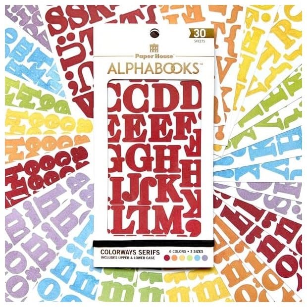 Autocollants lettres alphabet pour scrapbooking Paper House loisirs créatifs