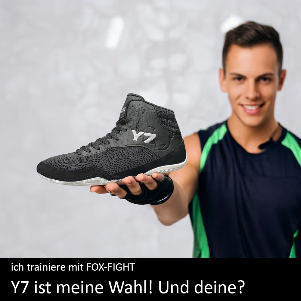 FOX-FIGHT Y7 Kampfsport Schuhe | Ringerschuhe | für Damen und Herren | Atmungsaktiv Flexibel | Wildleder | Athletik Fitnesschuhe