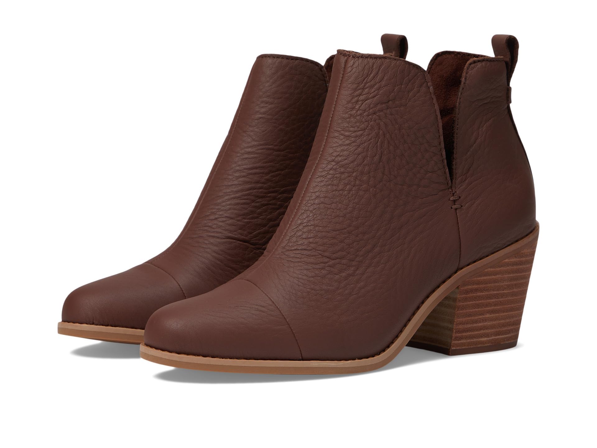TOMS Women's Everly Cutout Boot, Chestnut Leather, 8 UK