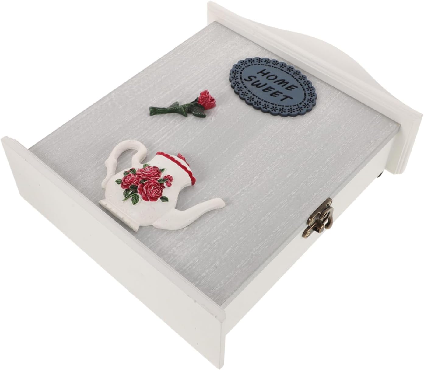 Key Storage Box Wall Mount Key Holder Wall Bedroom Entryway Shelf Hooks