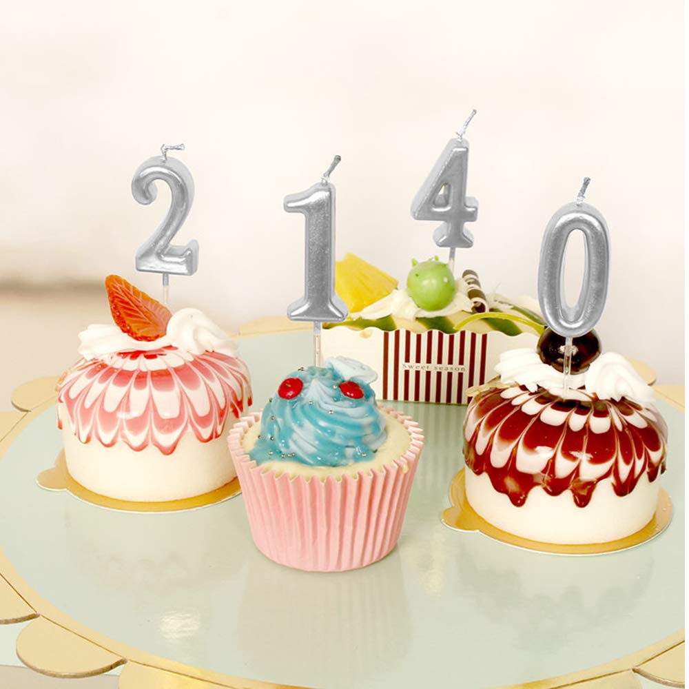 Vela de 5º cumpleaños con el número 5 para decoración de tartas para niños y adultos, número 15, 54, 59, 85, 58, 50, 25, 75