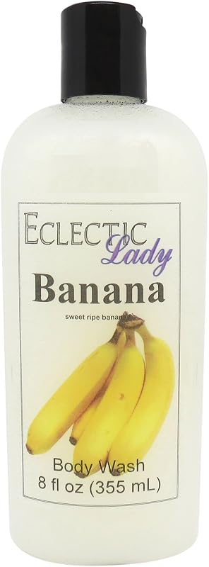Sabonete líquido corporal de banana 3 em 1, banho de espuma e sabonete para as mãos, Eclectic Lady, 240 mL