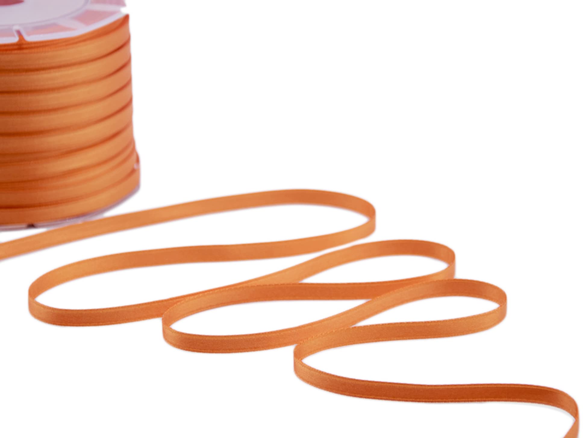 Furlanis Ribbon, Satin, Orange Peach, 6 mm x 25 m