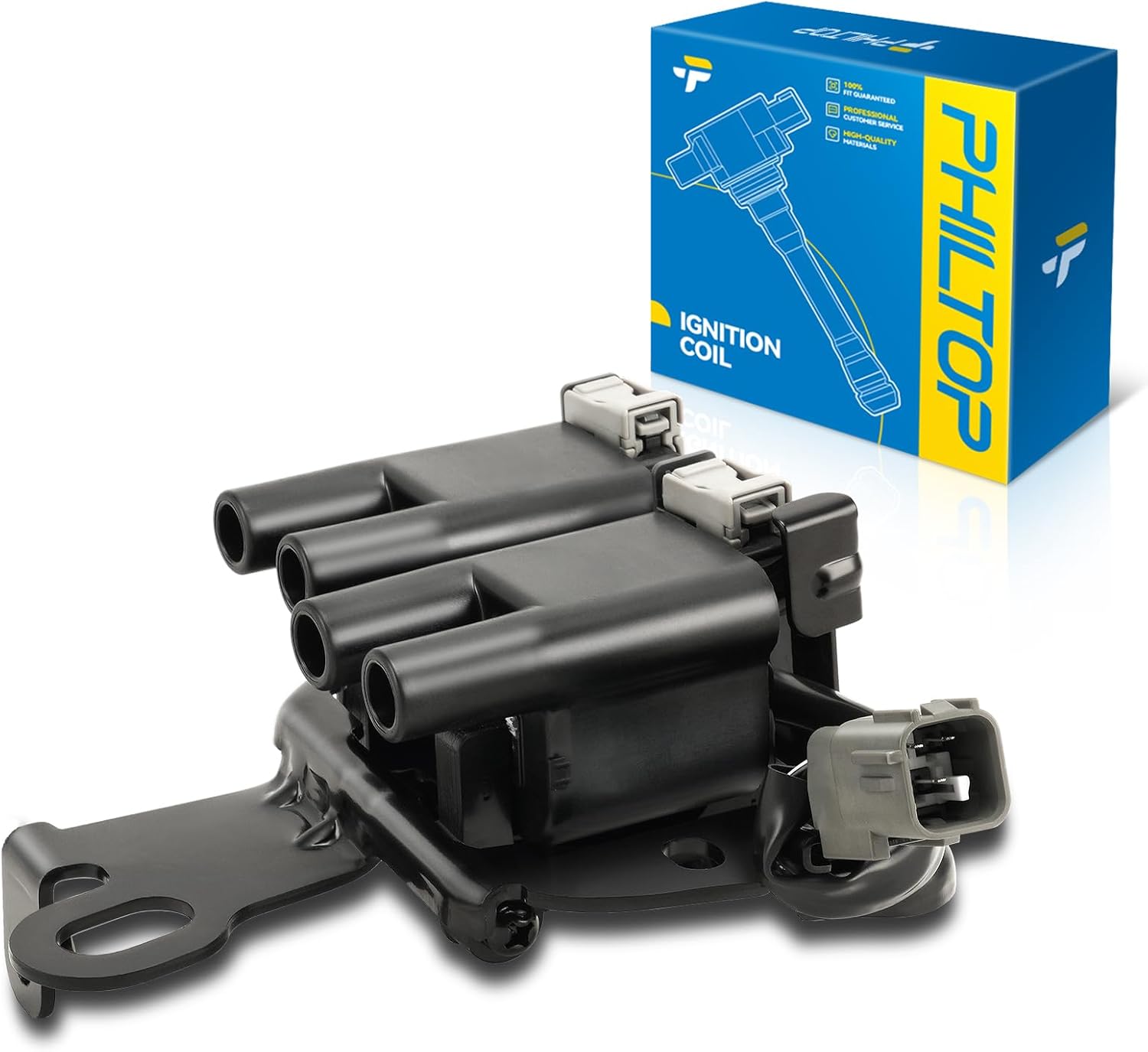 PHILTOP UF419 Ignition Coil Pack Compatible with 2003-2006 Elantra, 2004-2009 Spectra, 2005-2009 Tucson Spectra5, 2005-2007 Sportage, 2003-2008 Tiburon