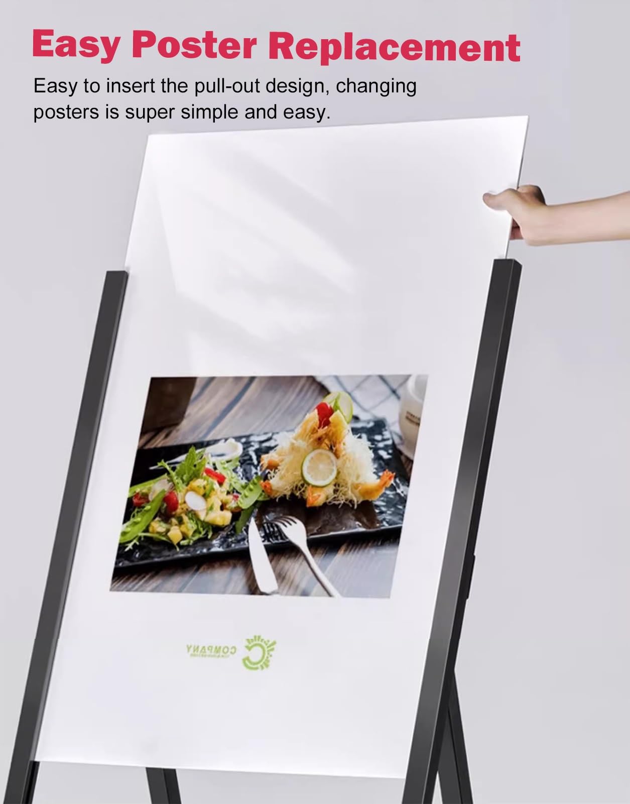 Caballete Publicidad Soporte para Carteles Resistente Al Viento, Soporte para Carteles de Suelo para Menús/publicidad/guías, Marco para Fotos con Ángulo Ajustable para Carteles de Pavimento(50x70cm (1