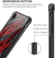 Vista 5 de Funda para iPhone Xs Max, de cristal templado 9H para iPhone Xs Max, diseño a prueba de golpes, antirrayones, para Apple iPhone Xs Max de 6.5