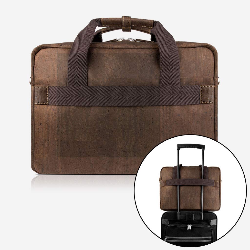 Corkor Veganer Kurier Handtasche Messenger Aktentasche Laptoptasche Korkleder