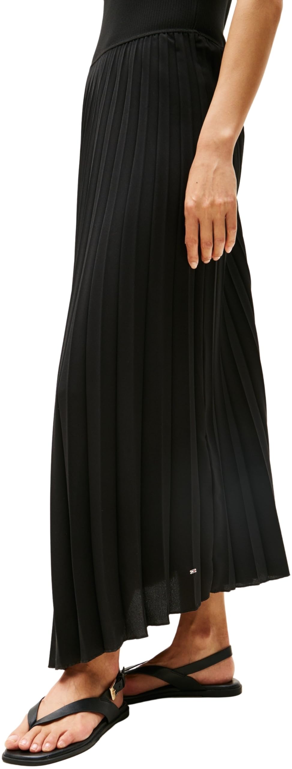 Tommy Hilfiger Damen Kleid Rib Midi Fit & Flare