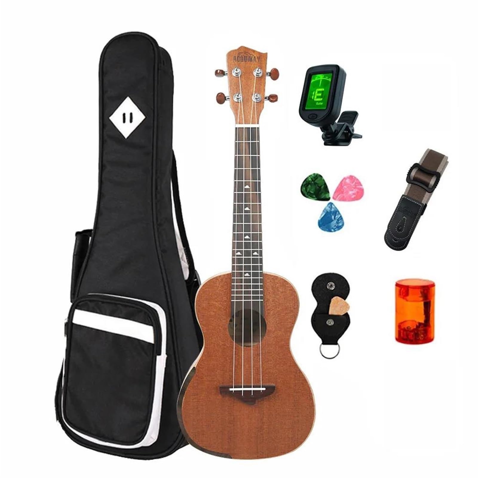 Koncertowy Sopran Tenorowy 23" Sapele Ukulele Aquila Strings Opcjonalny Pakiet Tunera(2)