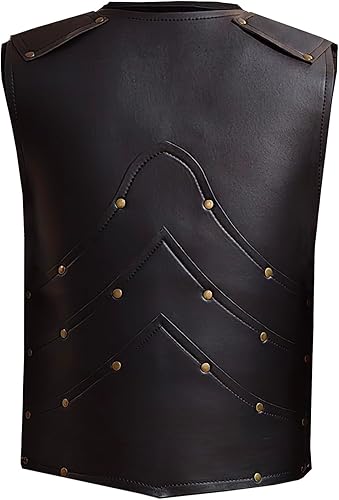 Miniatura 3 de Armadura medieval de lujo guerrero vikingo armadura ajustable de cuero PU armadura conjunto para LARP fiesta de Halloween