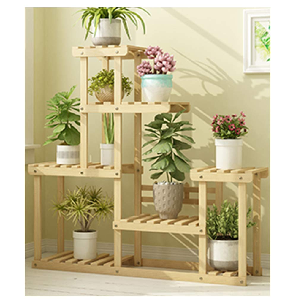 DQKHGFCAPG Solid Wood Plant Stand, Flower Pot Holder, Display Potted Rack /667(Wood Color,D)