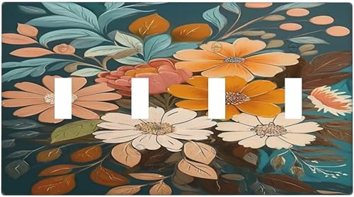 Miniatura 49 de Cubiertas Decorativas de Arte para Interruptores de Luz, Hojas de Otoño, Placa de Pared de Palanca Individual, Cubierta Decorativa de Interruptor,