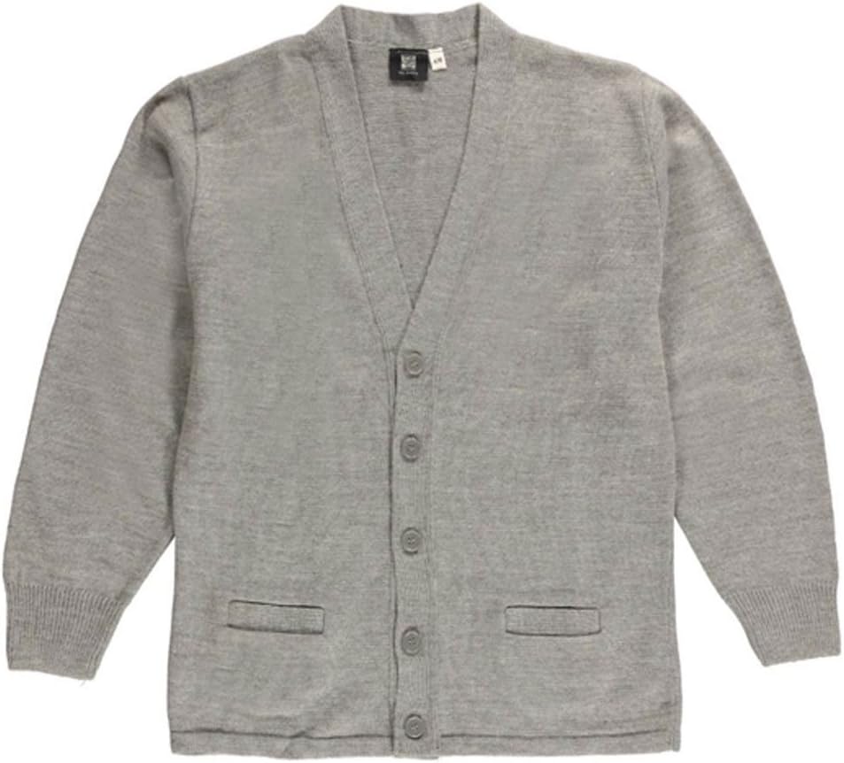 Big Boys' Adult Control-Pil 4-Button Cardigan (Adult Sizes S - XXL) Gray