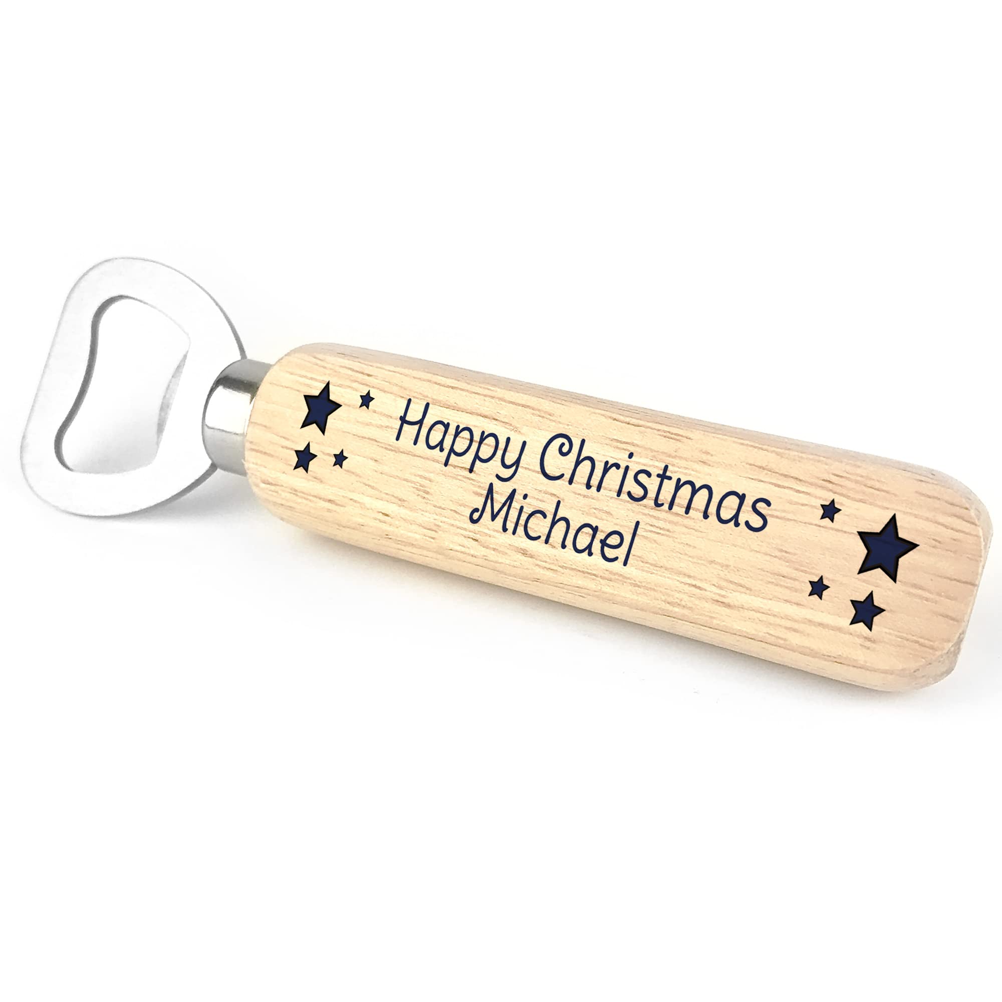Red Ocean Personalised Happy Christmas Bottle Opener Gift for Friend Novelty Gift for Him Men