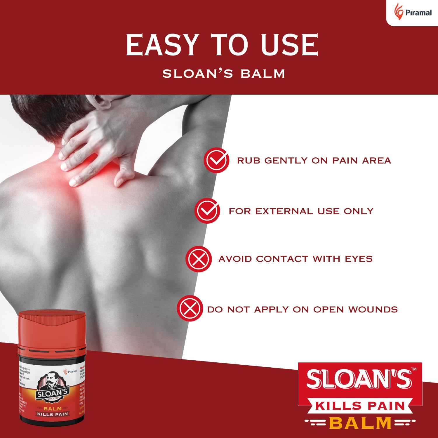 Sloan's Pain Relief Balm 10 Gm, Pack of 3