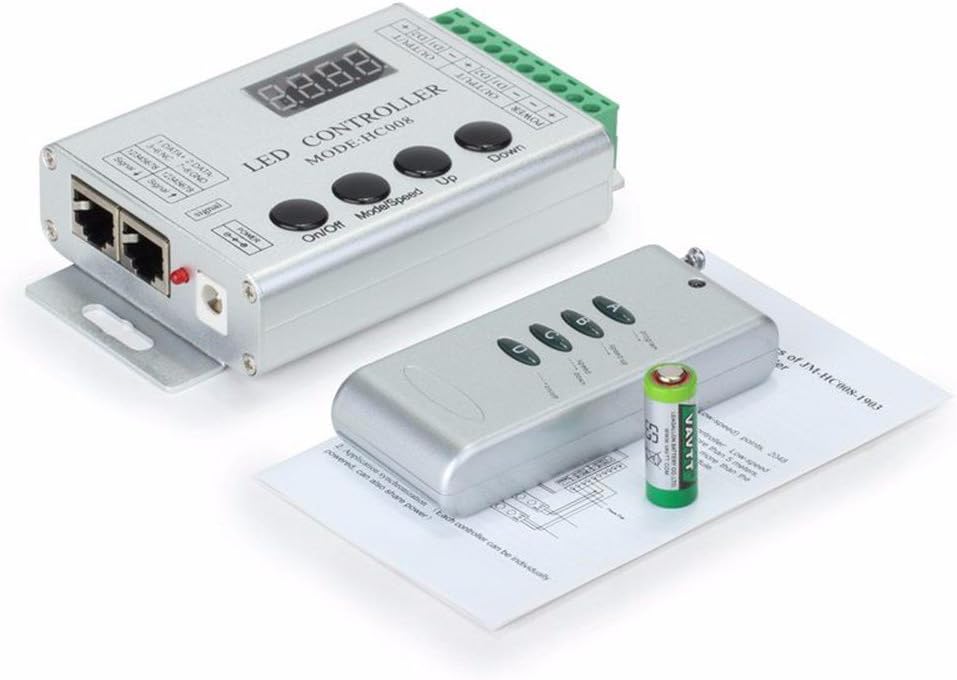 LED Everything (TM) DC 5V 12V WS2812 WS2811 WS2801 LPD6803 LPD8806 LED Strip HC008 133 4 Button RF controller