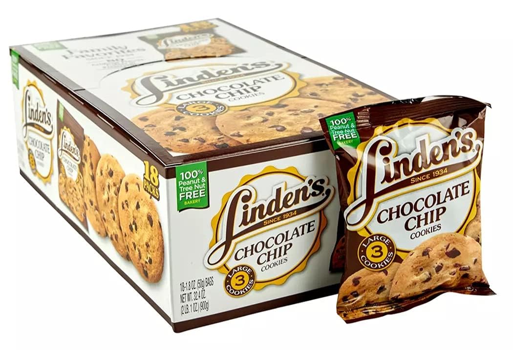 Linden's Chocolate Chippers Bite Size Cookies 36-2 oz Total 72oz