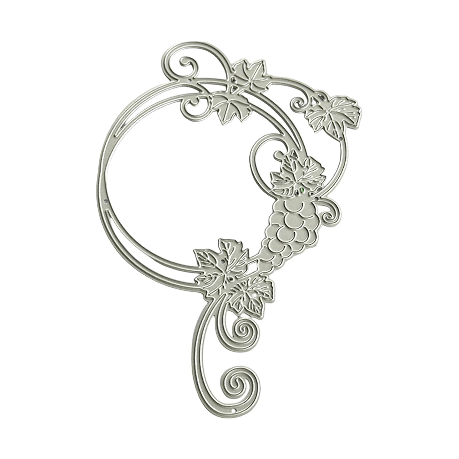 Qusinfc Grape Vine Cutting Dies for Scrapbooking Card Making, Carbon Steel Embossing Stencils, Decorative Craft Die Templates Professional Cutting Dies