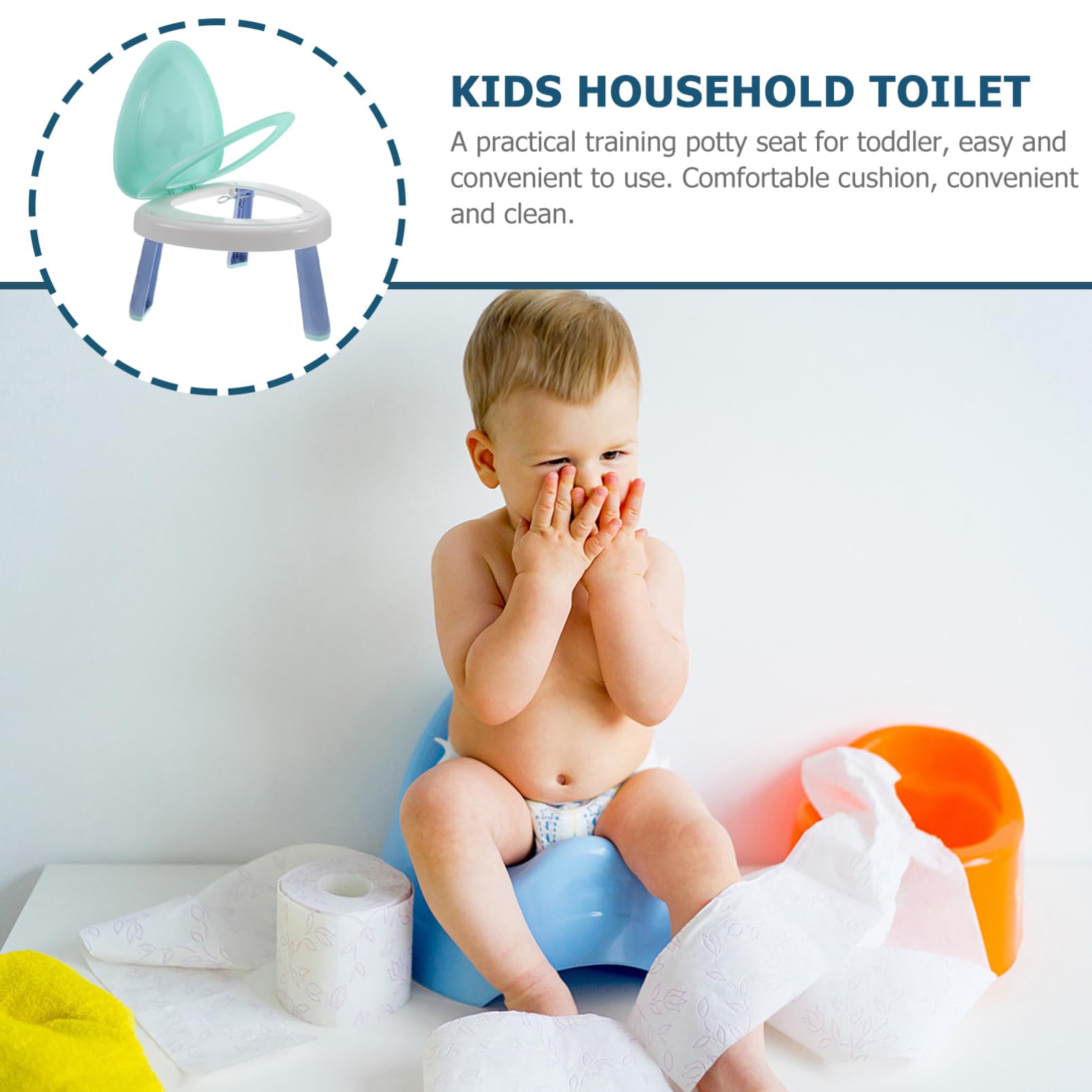 Inodoro Plegable Portátil para Niños Pequeños, Pc, Viaje
