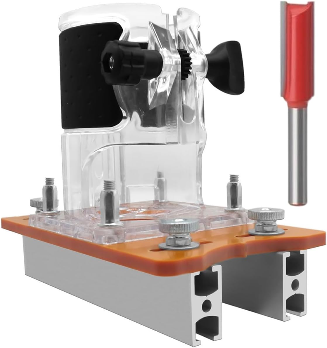Palm Router Base – Metal 16x9x14cm | 2-in-1 Trimmer Router Base | Wood Routerr Tool | Precision Accessory for Woodworking Projects, DIY Crafting, and Everyday Carpentry Tasks
