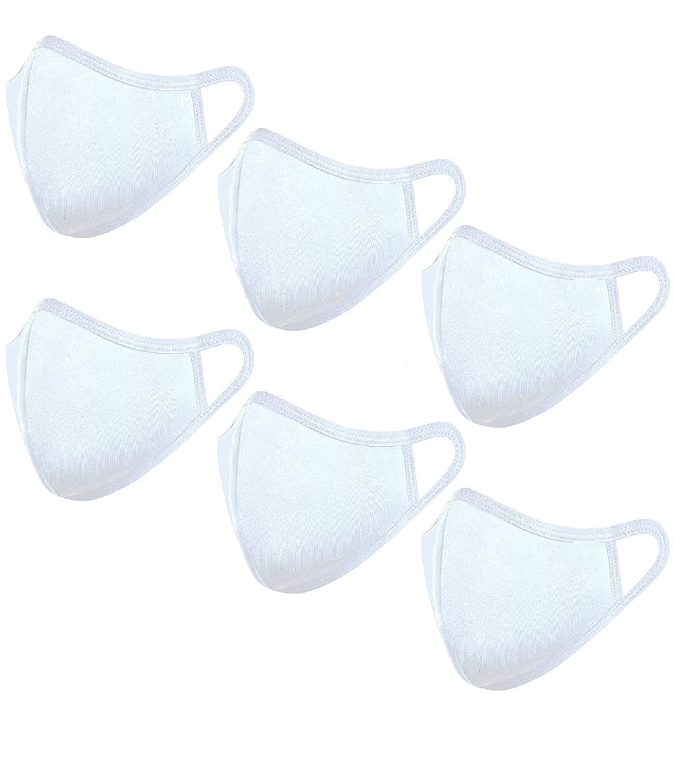 GR DESIGN Hosiery Cotton Mask, Reusable and Washable Face Masks - Pack of 6 White (B09VZ53T44) Amazon Price History, Amazon Price Tracker