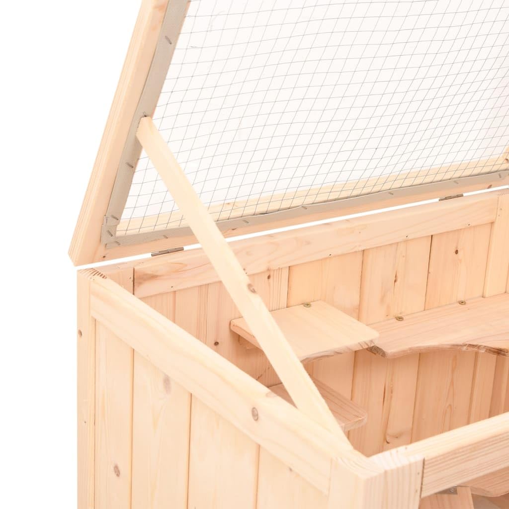 Generic Jaula para hámster de madera maciza de abeto, 55 x 40 x 80 cm, espaciosa, visión clara, espacio de almacenamiento adicional, granero para jerbos, ratones, cobayas, jaula de hámster 55 X