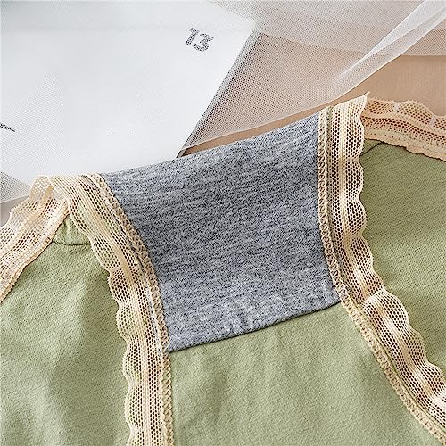 Sous-vêtements invisibles en coton vert L Lot de 5 culottes - 3