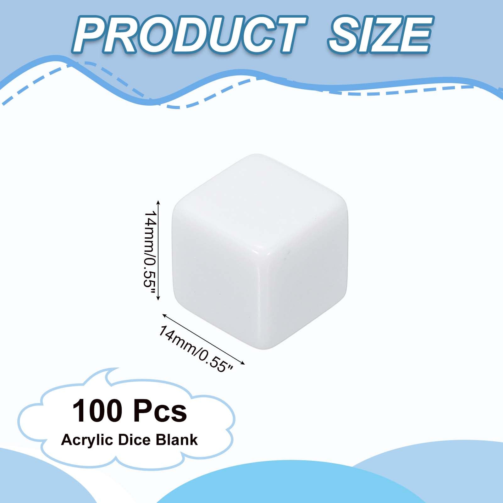 PATIKIL 14 mm Acrylic Dice Blank - Image 2