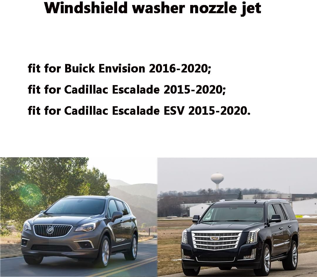 23181646 Premium Adjustable Wiper Washer Fluid Jet Nozzles Fit for 2015-2025 GMC Sierra/Chevy Silverado 1500 2500HD 3500HD | Windshield Washer Nozzle | Easy to Install | 2 Pack, Ref 22754399