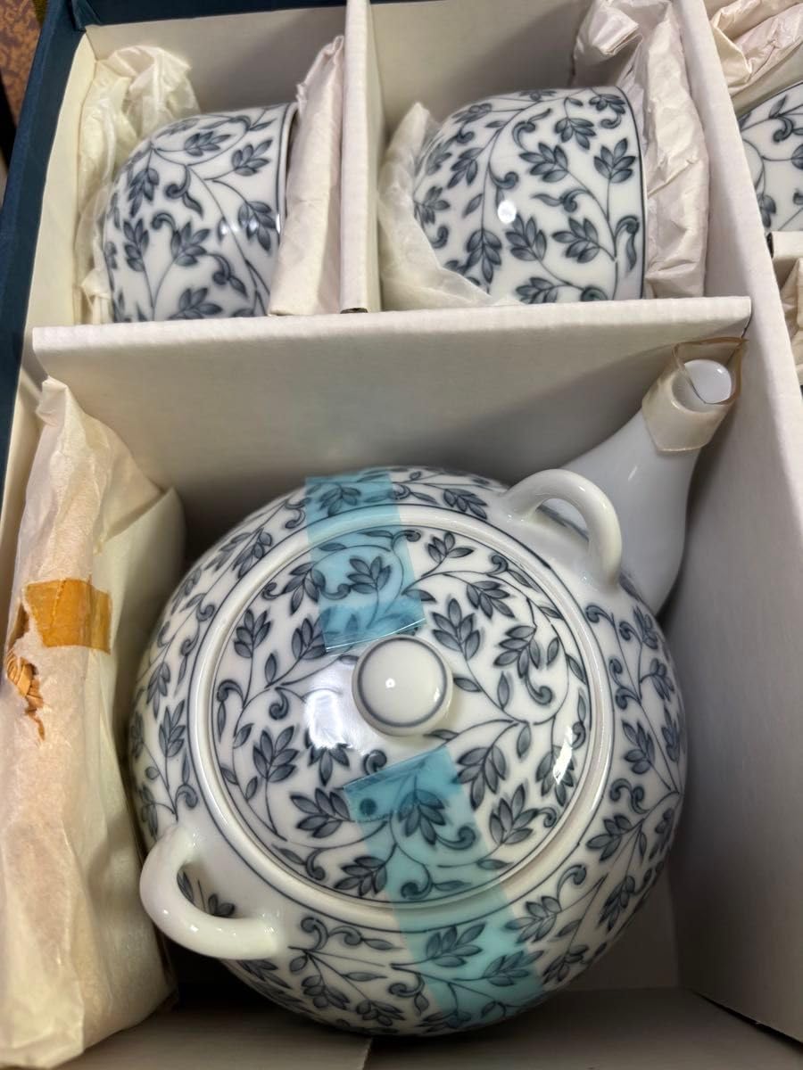 たち吉 茶器 からくさ 急須セット 急須 蓋付き湯呑み 5客揃 茶器セット 花