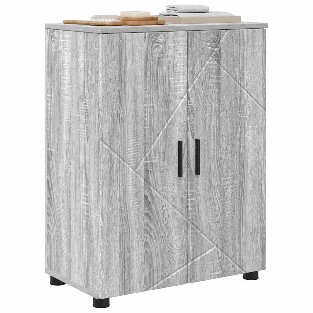 Vidaxl Grey Sonoma Bathroom Cabinet 60 X 35 X 80 Cm