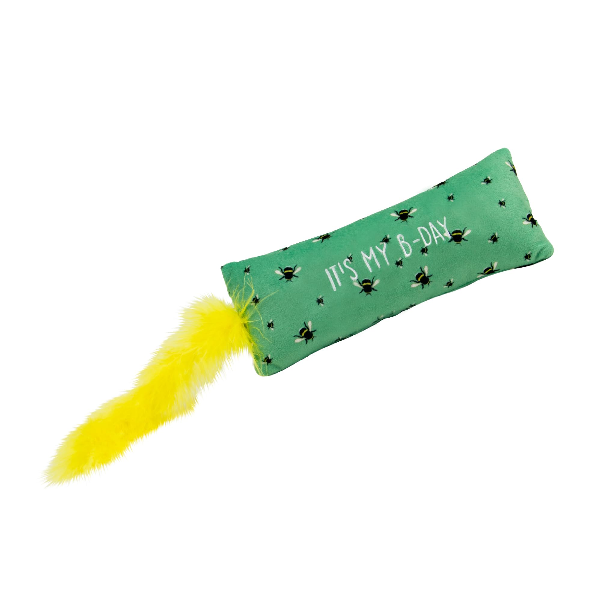 Ancol Pawty Time Plush Soft It's My Birthday B-Day Party Cat Kicker Toy With Real Catnip