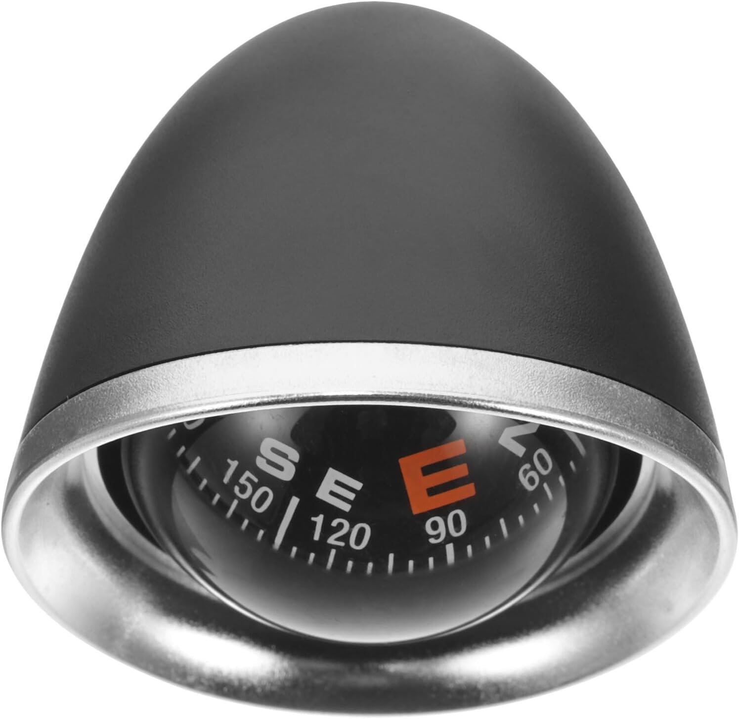 OUNONA Car Compass Ball Black Dashboard Mount Vehicle Navigation Compass for Off-Road SUV Rv Boat Marine Use