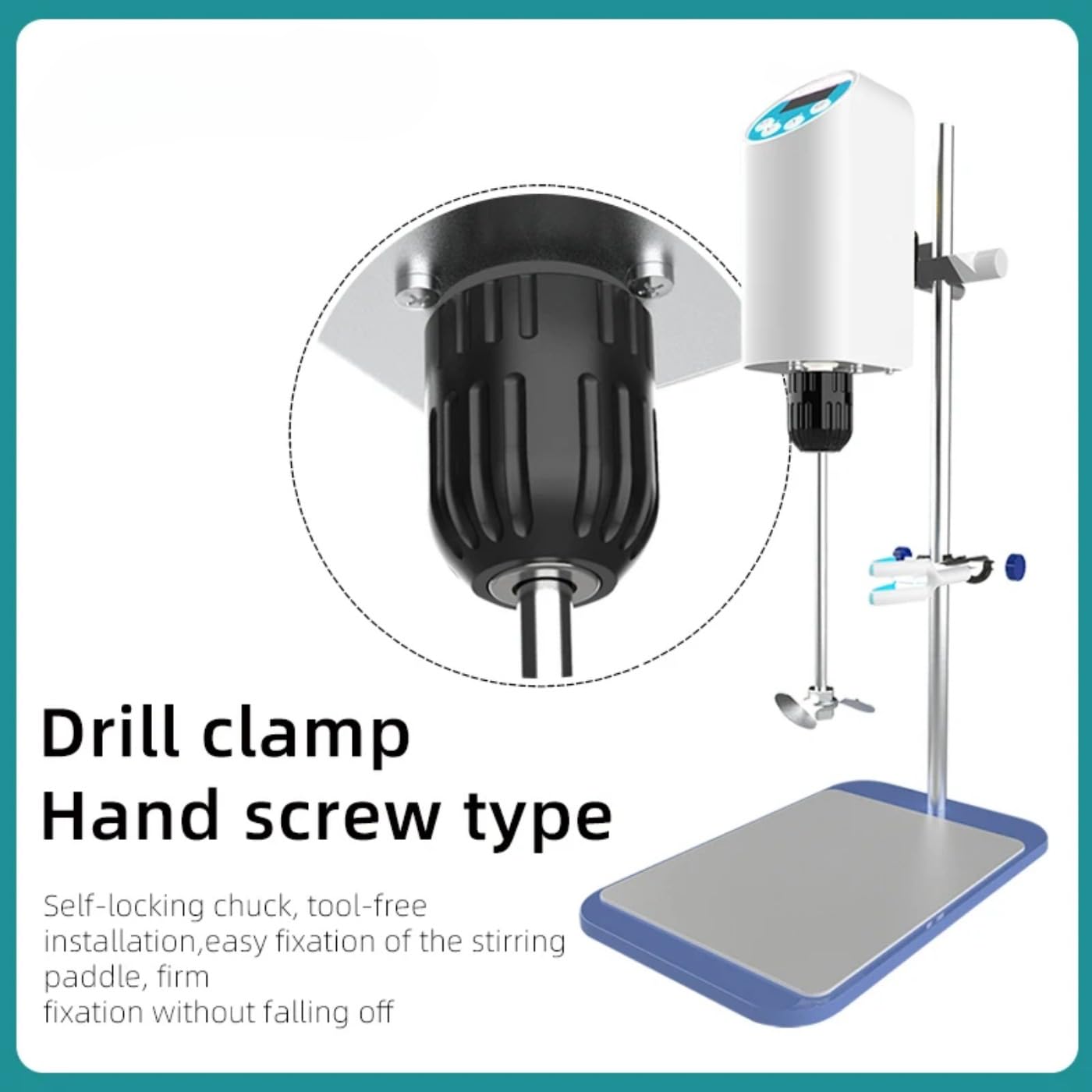 Magnetic Stirrer Hot Plate - Laboratory Mixer with Digital Display Adjustable Speed 100-2000 RPM Max 20L Stirring Capacity Ideal for Chemistry, Biology and Laboratory Experiments (OS-10L)