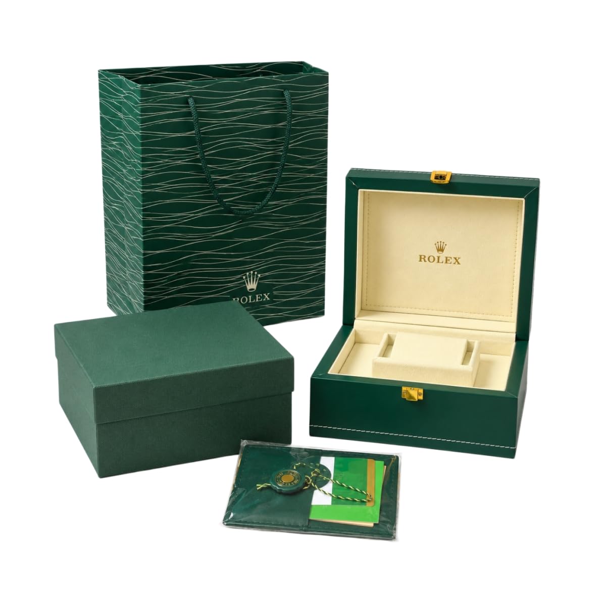 Portarrelojes de Madera Caja de Reloj Compacta con Cojín Interior con Interior Acolchado Bolsa de Transporte Incluida para Rolex Cosmograph Daytona