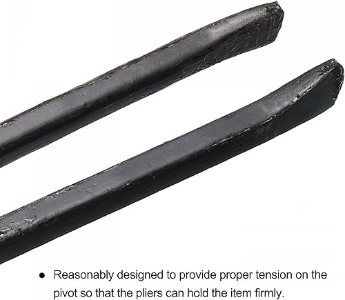 Miniatura 4 de uxcell 2 pinzas para tijeras, 20.5in de acero al carbono para chimenea, recogedor de leña, barbacoa, herramienta de recolección de carbón (negro)
