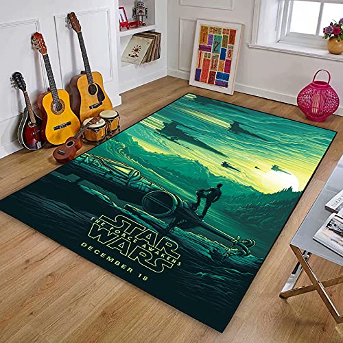 XuJinzisa Alfombra De Star Wars Alfombra De Área De Juego para Bebés Alfombra De Cocina Alfombra De Sala De Estar Alfombra De Baño Alfombra De Dormitorio Infantil 120X180Cm N5565 Cover
