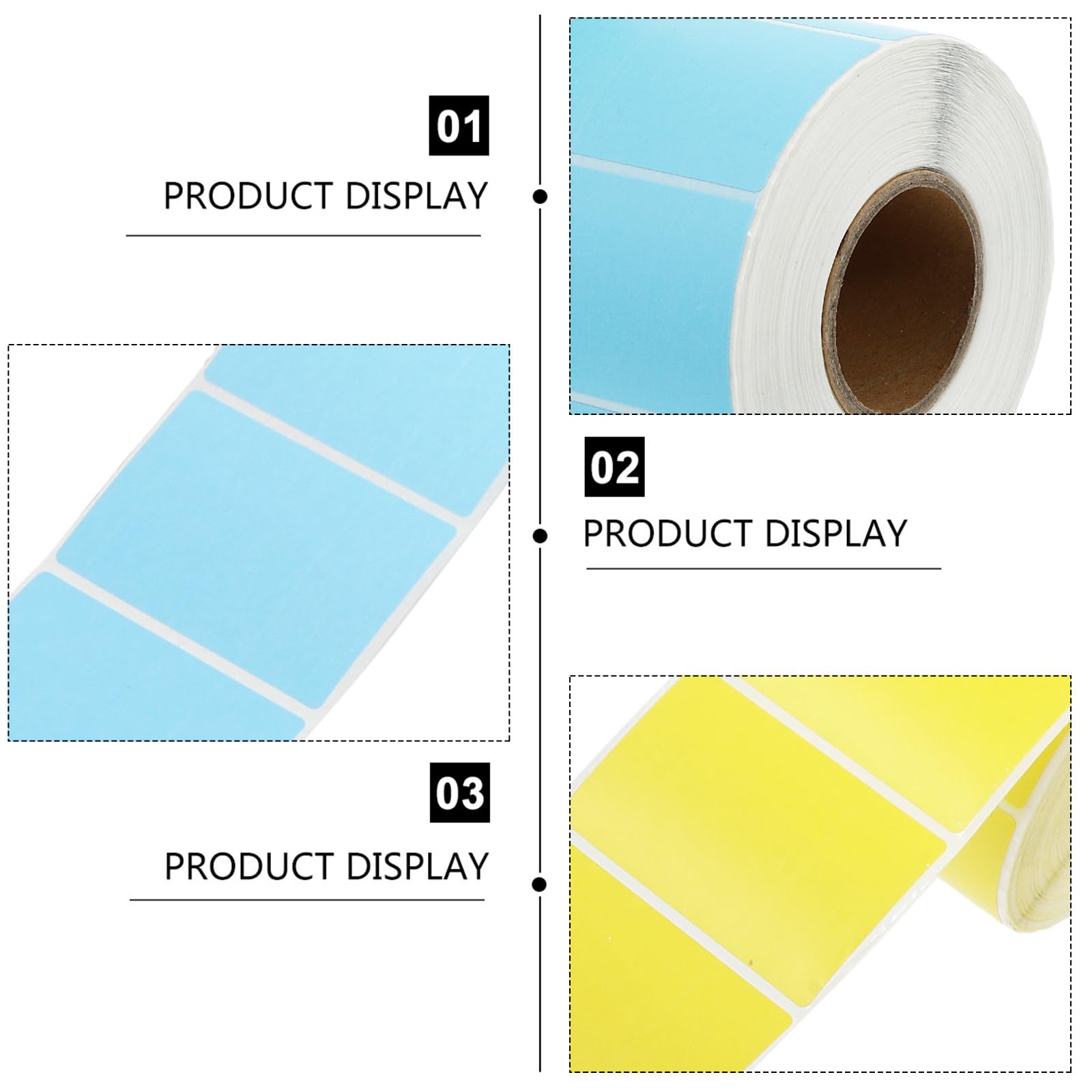 SECFOU Étiquettes Autocollantes Papier Thermique Colorées 4 Rouleaux Imperméables sans Décoloration Adhésives Résistantes pour Bouteilles et Tiroirs