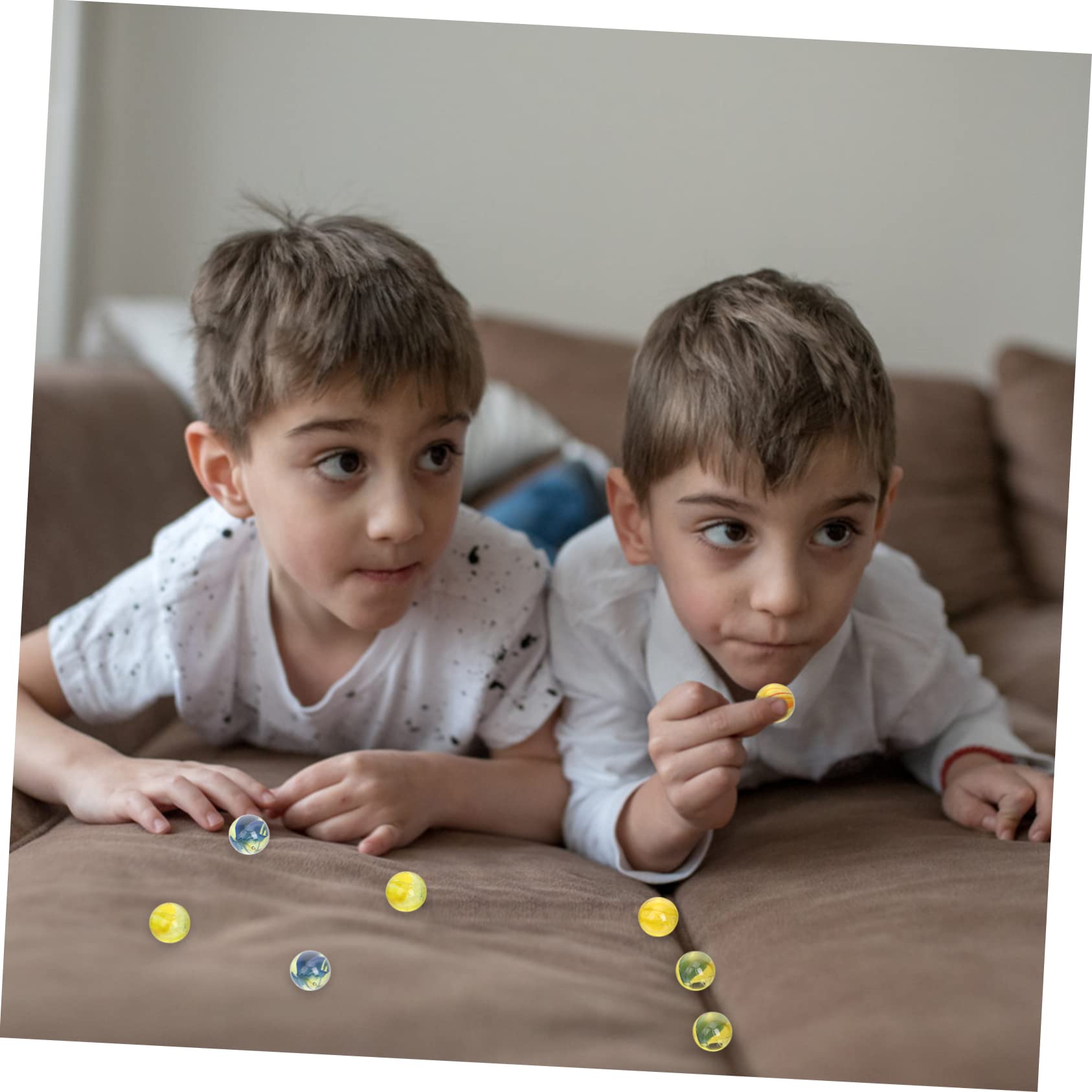 BESPORTBLE Glass Beads Toys Marbles Sets 1 Bag of Replacement Beads Marble Balls Multi-Sizes for Boys and Girls Adults