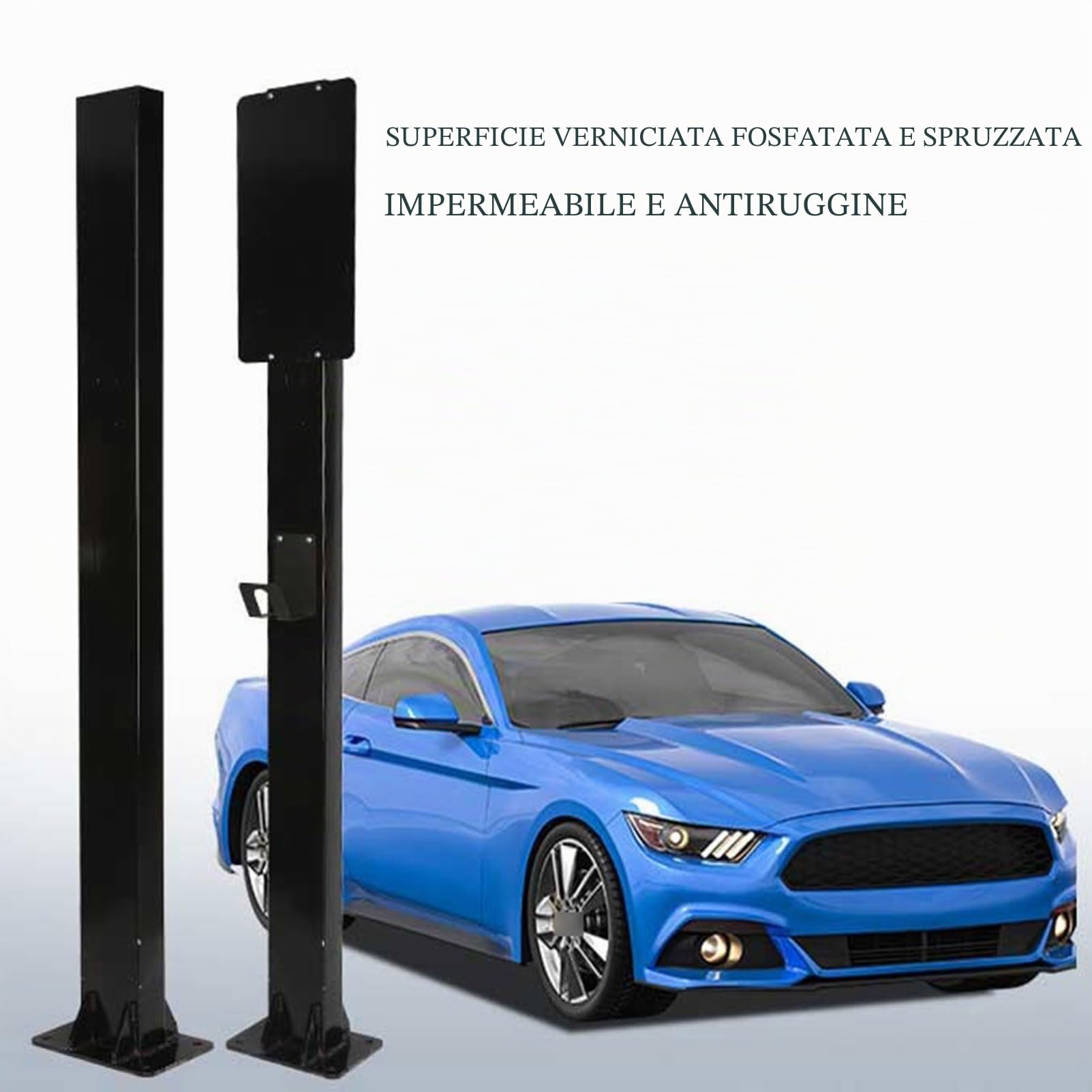 Piedistallo per caricabatterie EV per impieghi gravosi, Piedistallo per stazione di ricarica EV con gancio, Pilastro per veicoli elettrici montato a pavimento Adattatore per cavo montato su EV