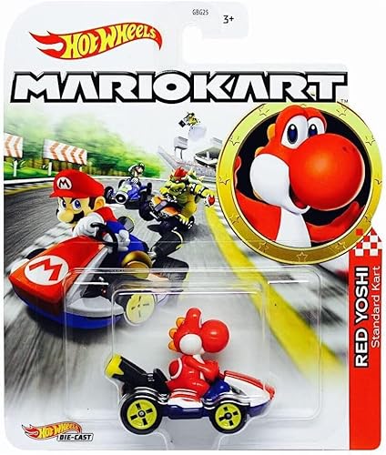 Hot Wheels Mariokart Standard Kart Escala 1:64 RedYoshi