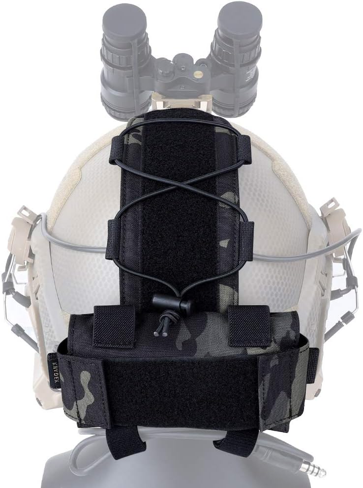 KRYDEXTactical Helmet Battery Pouch Counterweight Pouch Helmet Battery Pack Balance Weight Bag with Hook&Loop for Tactical Helmet