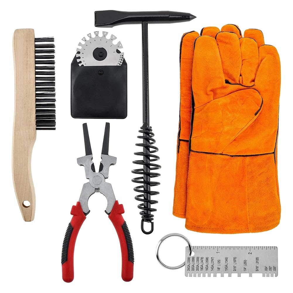 Outil d'Élimination des Scories Kit de 7 Pièces pour Nettoyer les Cordons de Soudure