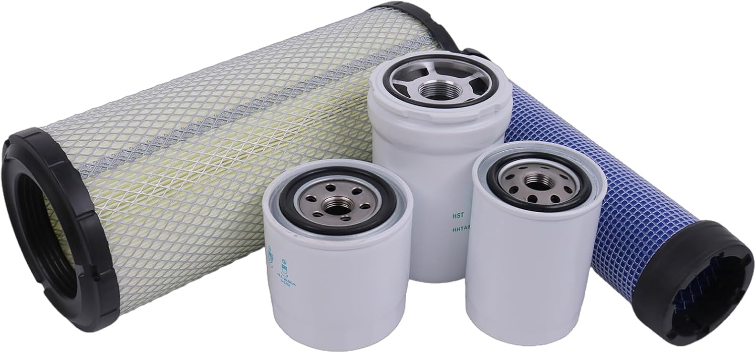 JZGRDN Maintenance Filter Kit Compatible with Kubota SVL75 SVL75-2 HST Loaders (SN 26157 & Below)