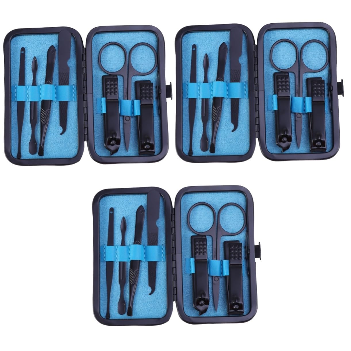 Healeved 21pezzi Manicure e Pedicure Kit Completo Di Strumenti Per La Delle Unghie Inossidabile Colore Blu Per Viaggi e Uso Quotidiano