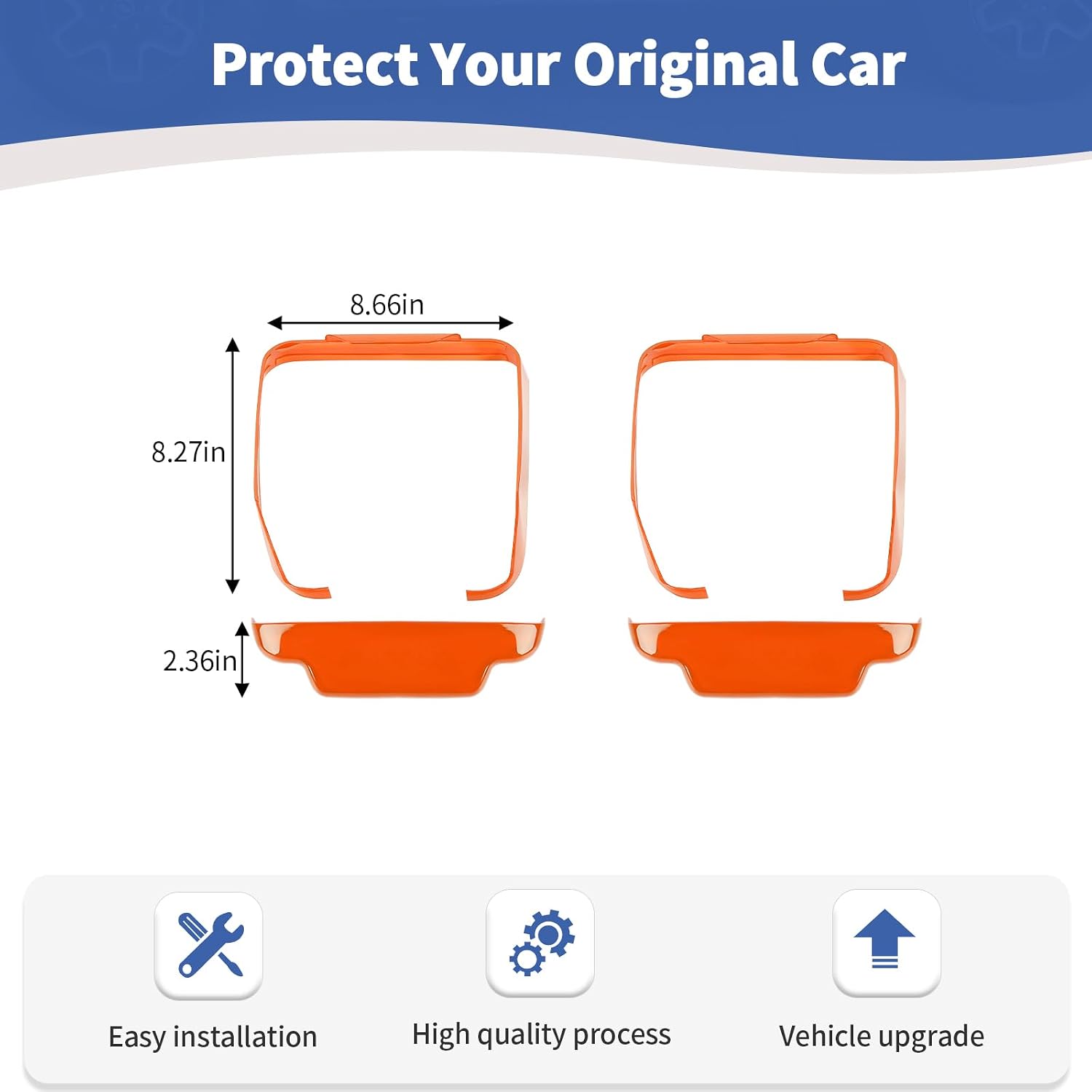for Jeep JL Tail Lights Cover Frame Trim Fit for Jeep Wrangler JL JLU 2018-Present Orange Exterior Accessories 4pcs