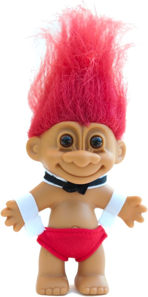 Russ Berrie My Lucky Male Stripper Troll Doll - Red Hair
