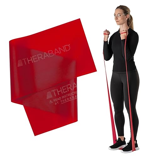 TheraBand, bandas de resistencia profesionales, sin látex, para ejercitación del cuerpo superior e inferior, fisioterapia, pilates para la parte